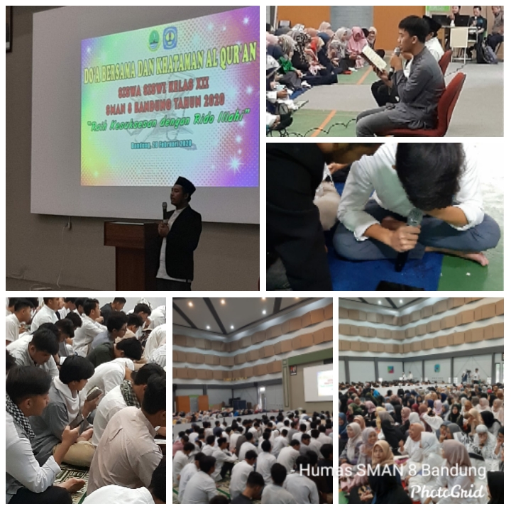 Do'a Bersama dan Khataman Al Qura'n Siswa-Siswi Kelas XII SMAN 8 Bandung